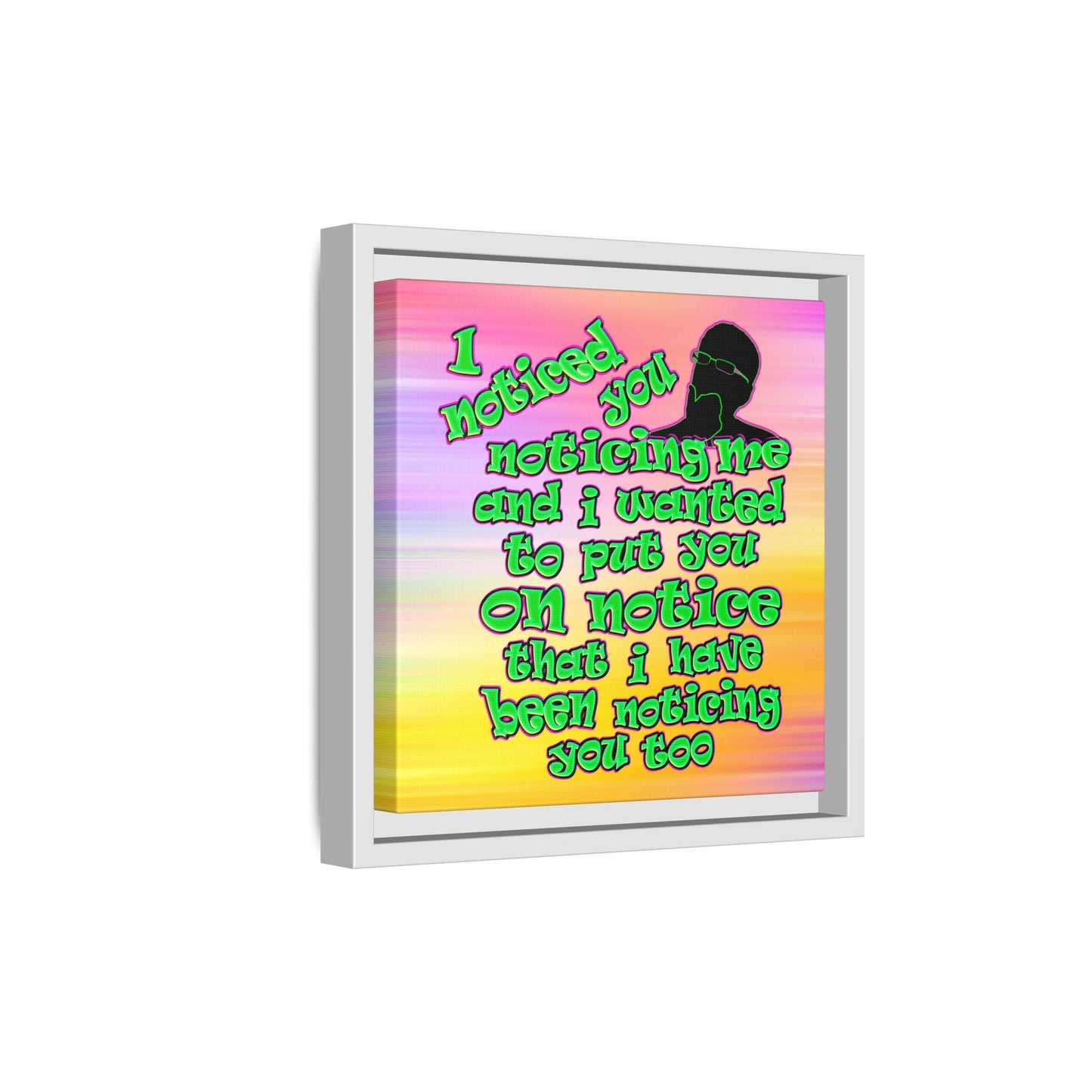 noticed you noticing - framed canvas art (color blur)
