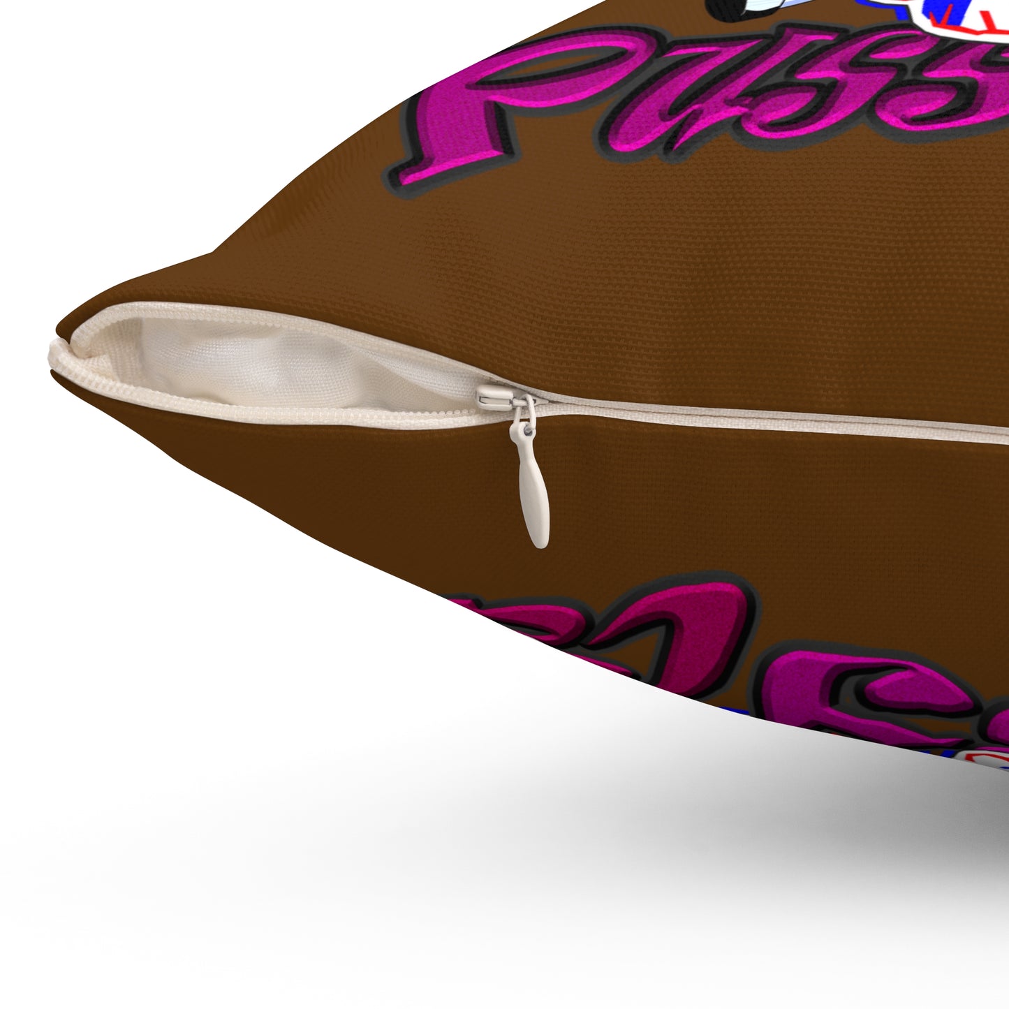 tag that - Spun Polyester Square Pillow - (brown)