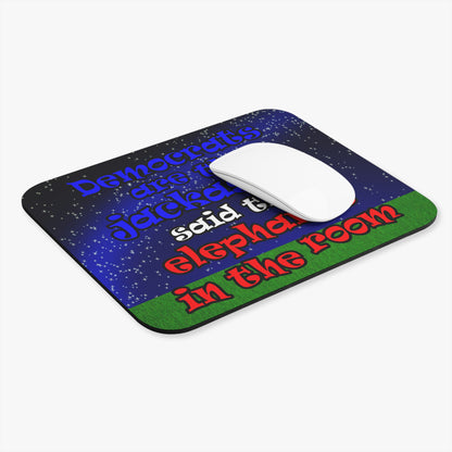 donkeys and elephants - Mouse Pad (Rectangle) ('snoops' background)