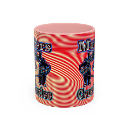 em cee squared - Accent Mug (yellow-orange wave)