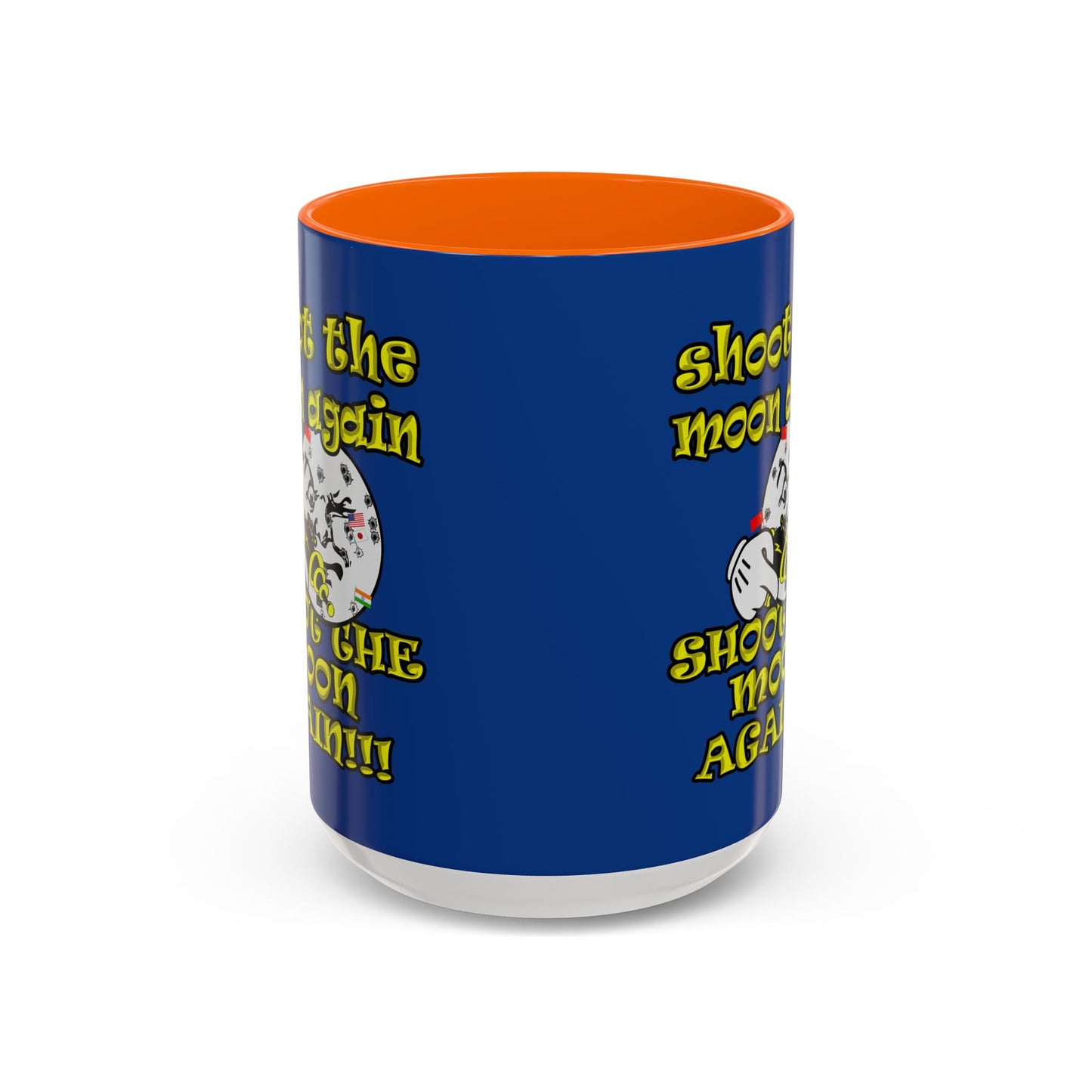 shoot the moon again - Accent Mug (dark blue)