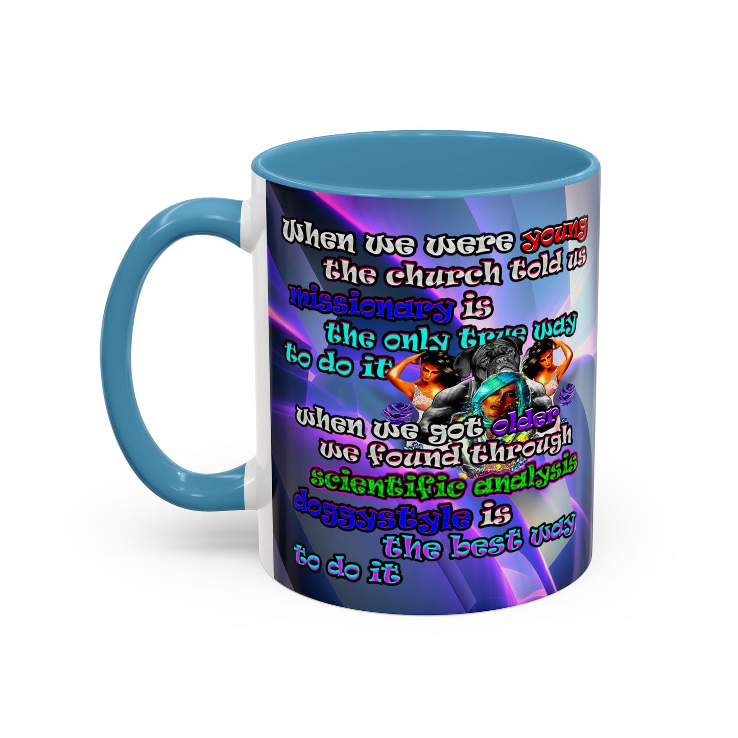 doggystyle - Accent Mug (grey-pink wave)