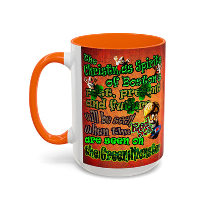 christmas spirits of boston - Accent Mug (burnt orange)