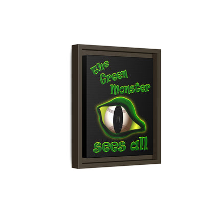 green monster - framed canvas art (black)