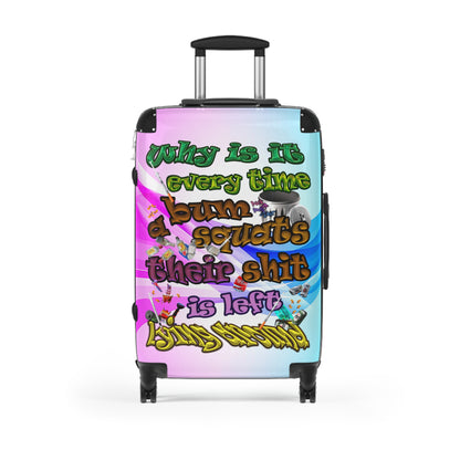 the bum's shit - Suitcase (light blue-pink wave)