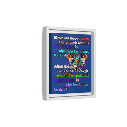 doggystyle - framed canvas art (dark blue)