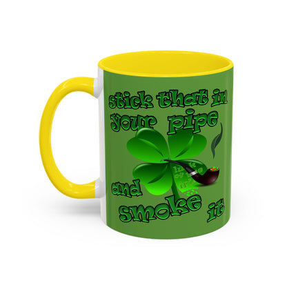 celtics logo - Accent Mug (green)