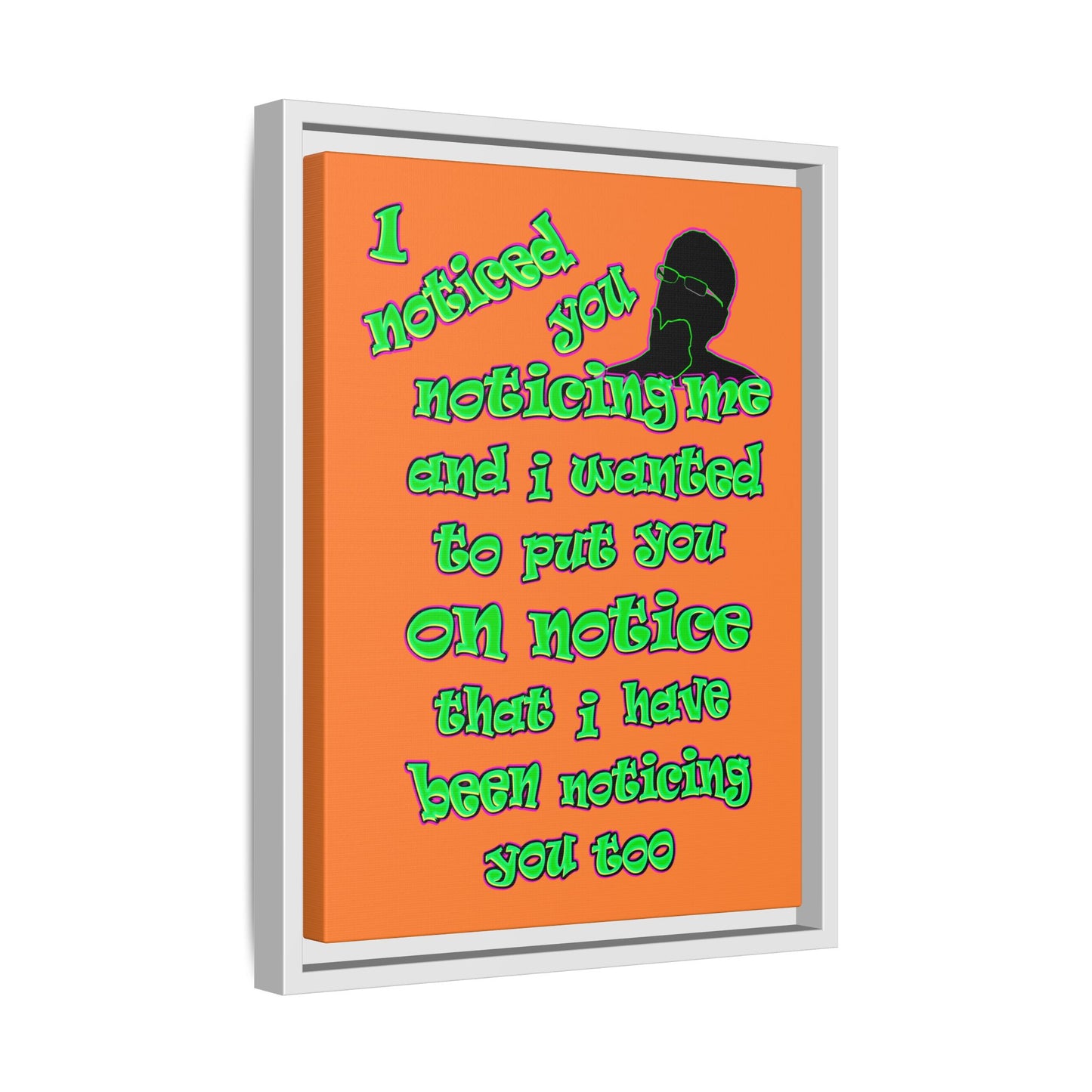 noticed you noticing - framed canvas art (crusta)