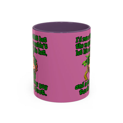 turtle race - Accent Mug (light pink)