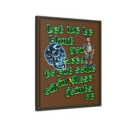 og - framed canvas art (brown)