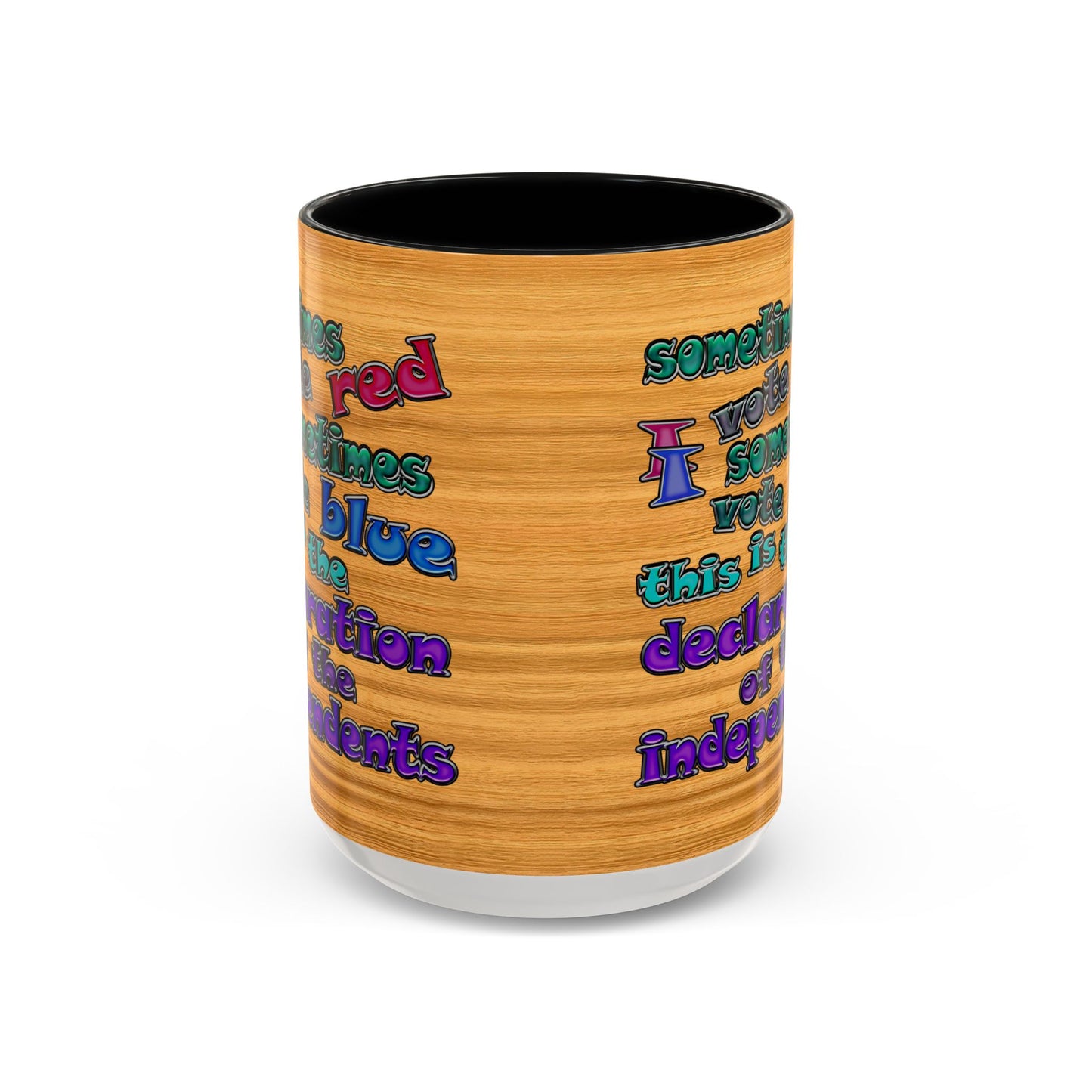declaration of the independents - Accent Mug (butterscotch wood finish)
