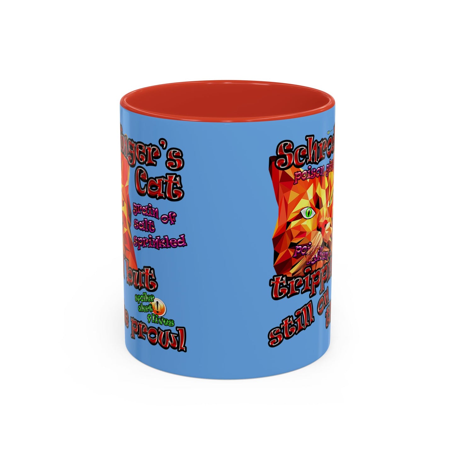 schrodinger's cat - Accent Mug (light blue)