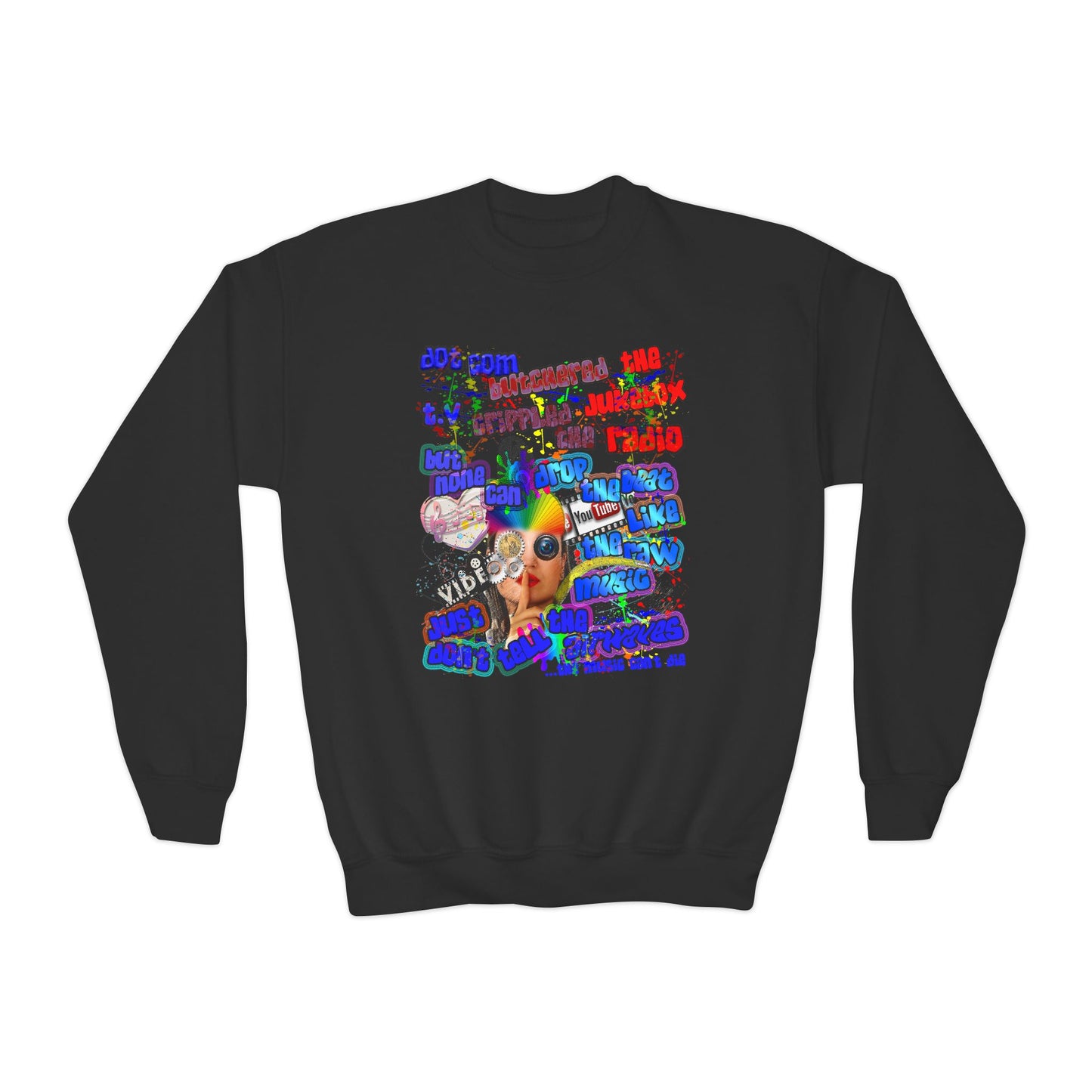 drop the beat - Youth Crewneck Sweatshirt