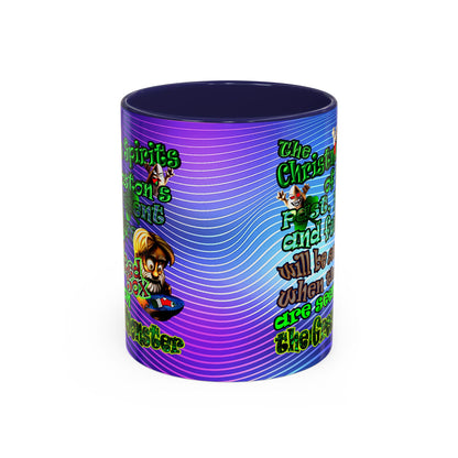 christmas spirits of boston - Accent Mug (purple wave)