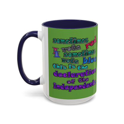 declaration of the independents - Accent Mug (green)