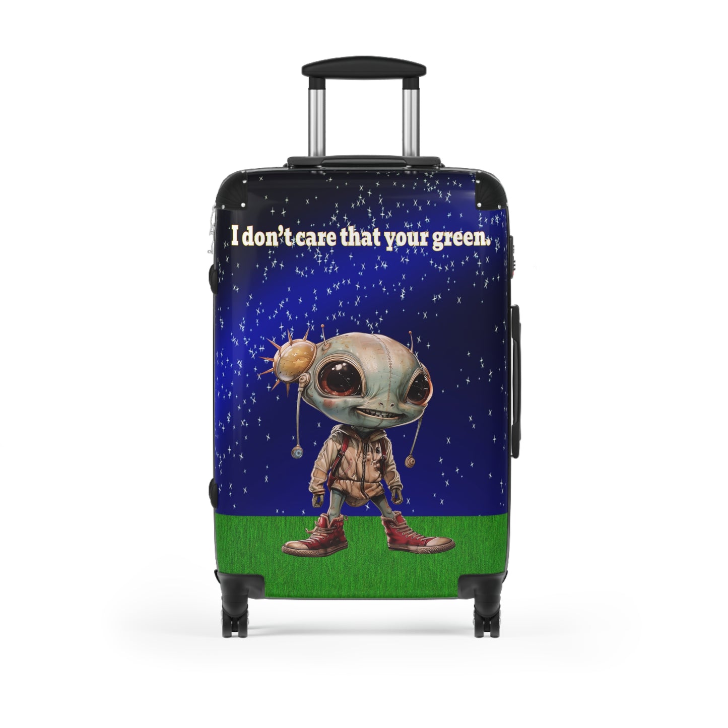 I don't care that your green - Suitcase ('snoops' background)