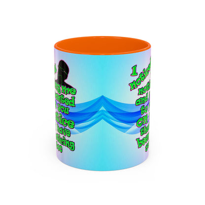 noticed you noticing - Accent Mug (light blue-pink wave)
