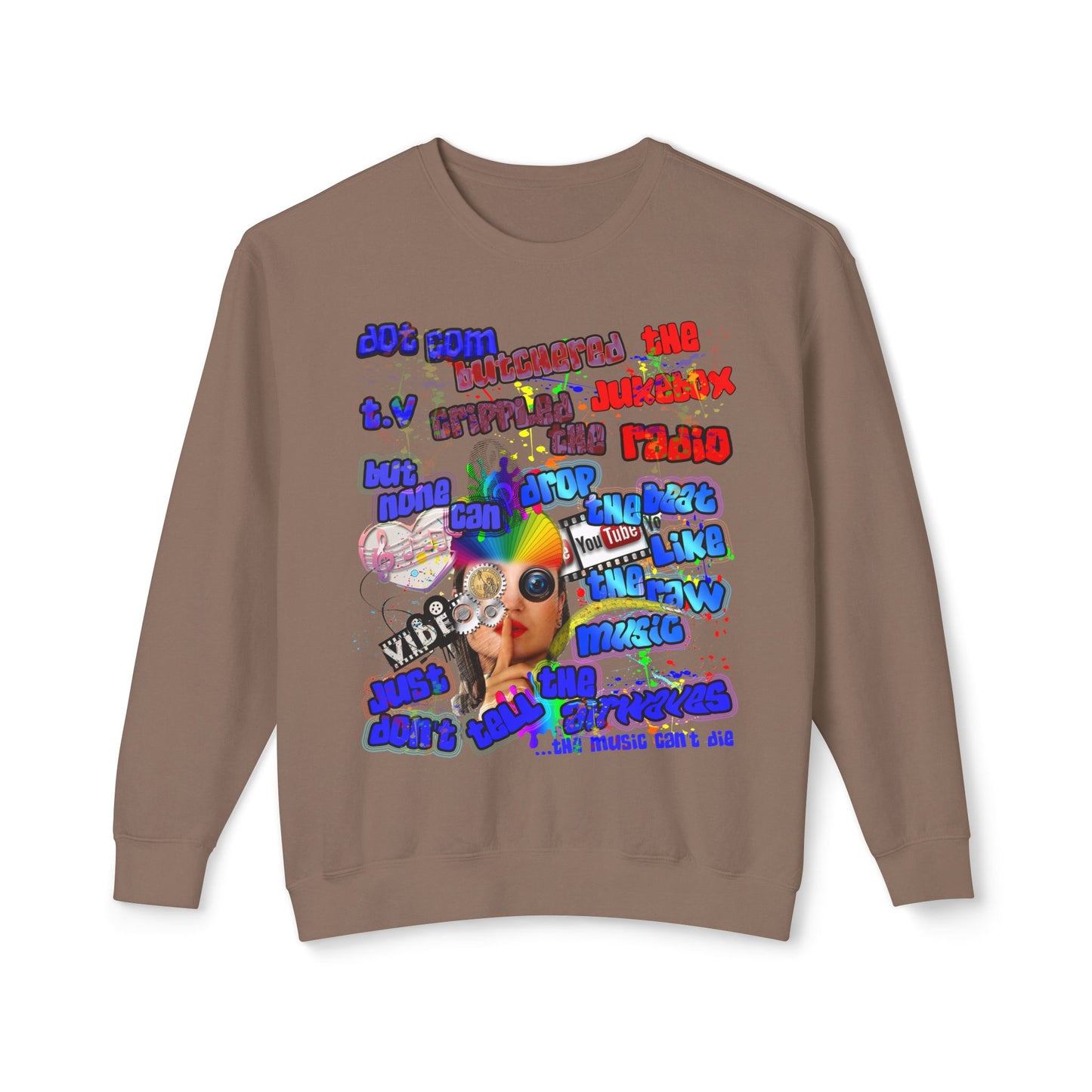 drop the beat - Unisex Lightweight Crewneck Sweatshirt
