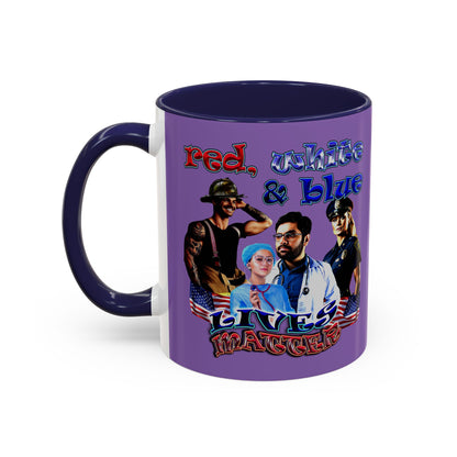 rw&b lives matter - Accent Mug (light purple)