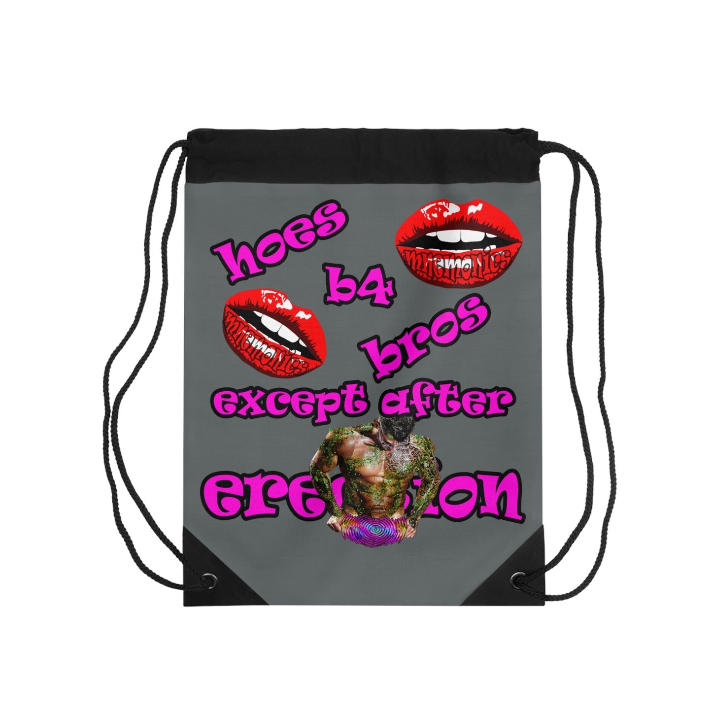 hoes b4 bros - Drawstring Bag (dark grey)