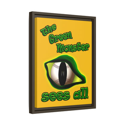green monster - framed canvas art (yellow)
