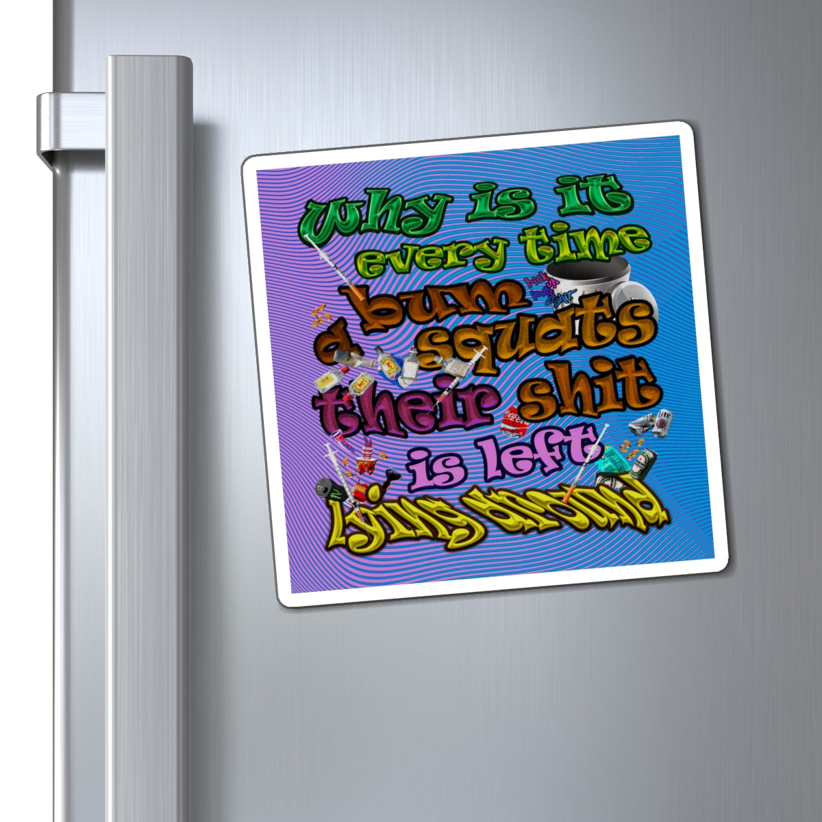 the bum's shit - Magnets - (light blue-purple wave)