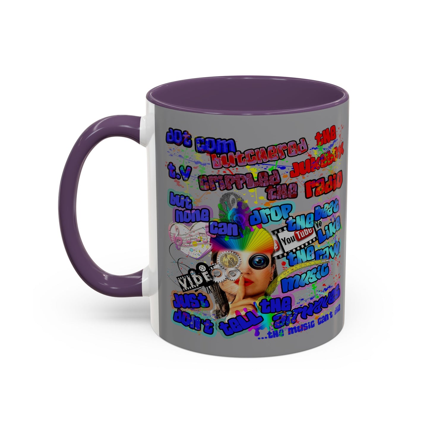 drop the beat - Accent Mug (grey)