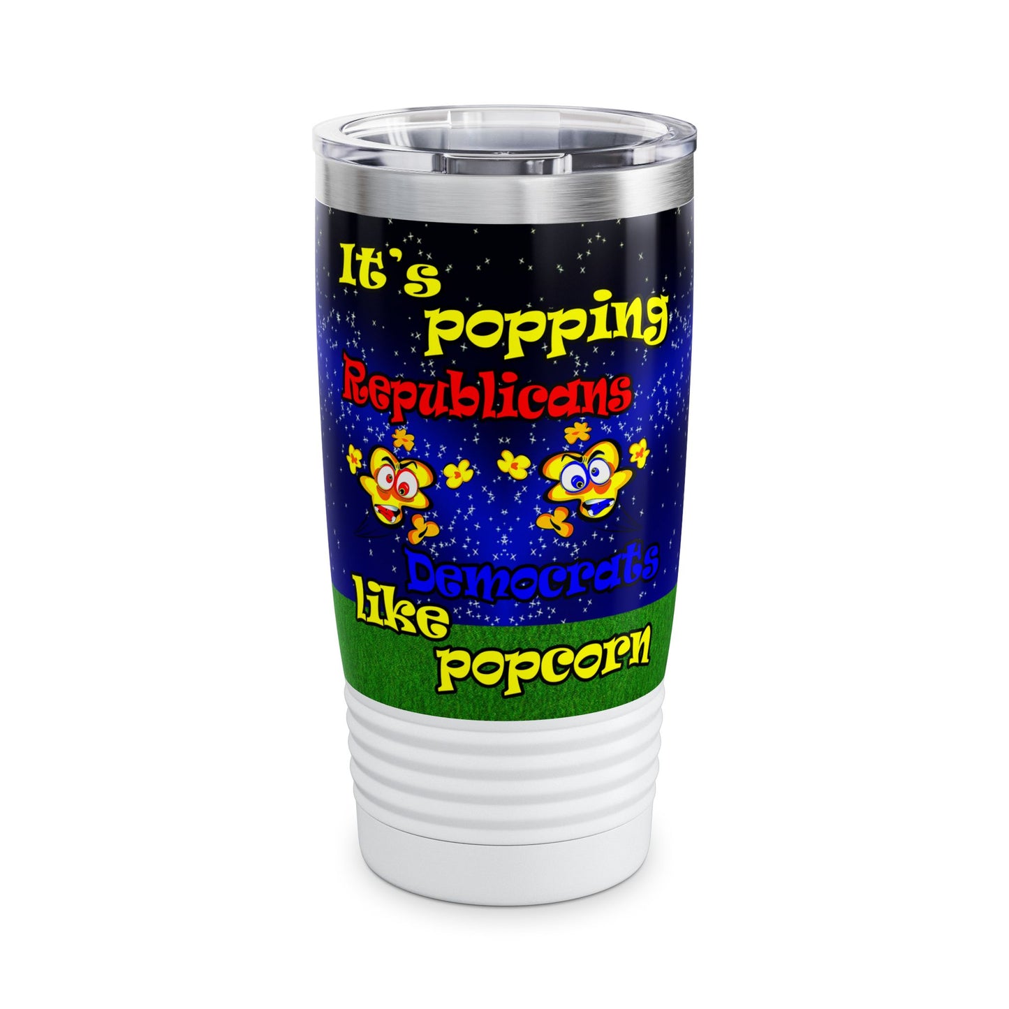 popping like popcorn - Ringneck Tumbler, 20oz ('snoops' background)