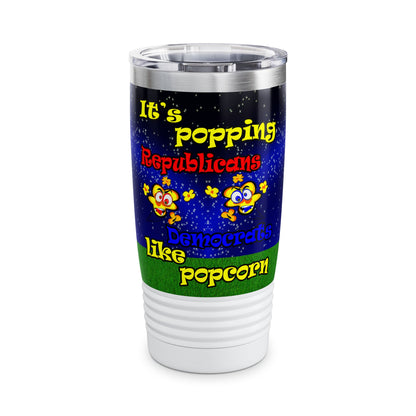 popping like popcorn - Ringneck Tumbler, 20oz ('snoops' background)