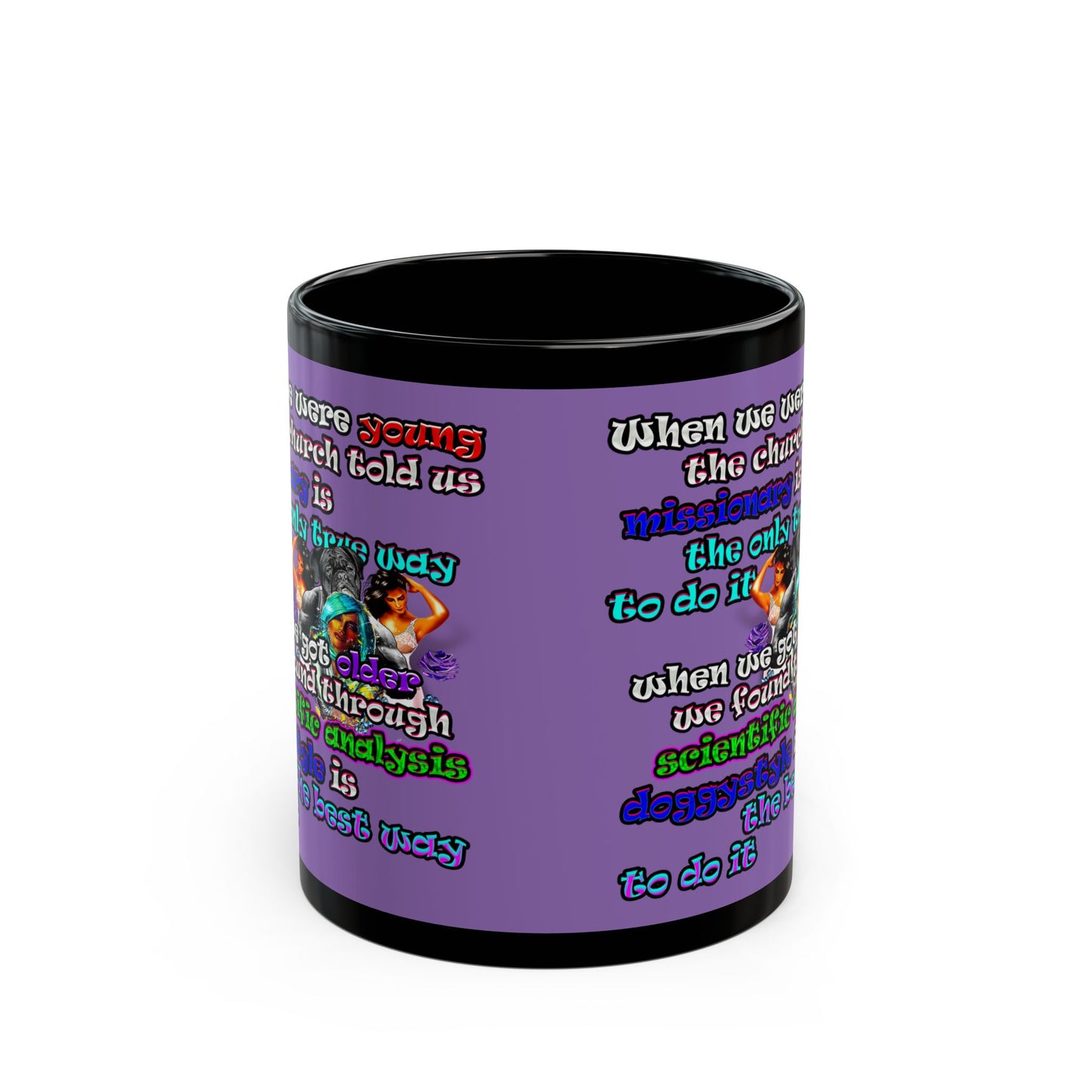 doggystyle - Black Mug (light purple)