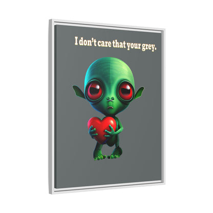 I don't care that your grey - framed canvas art (dark grey)
