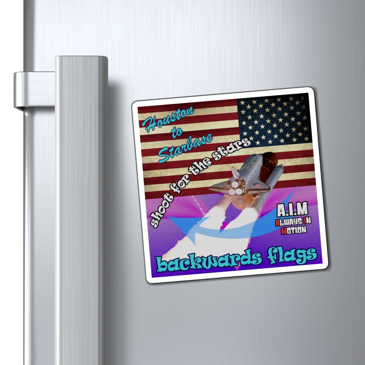 shoot for the stars - Magnets - (purple-pink wave)