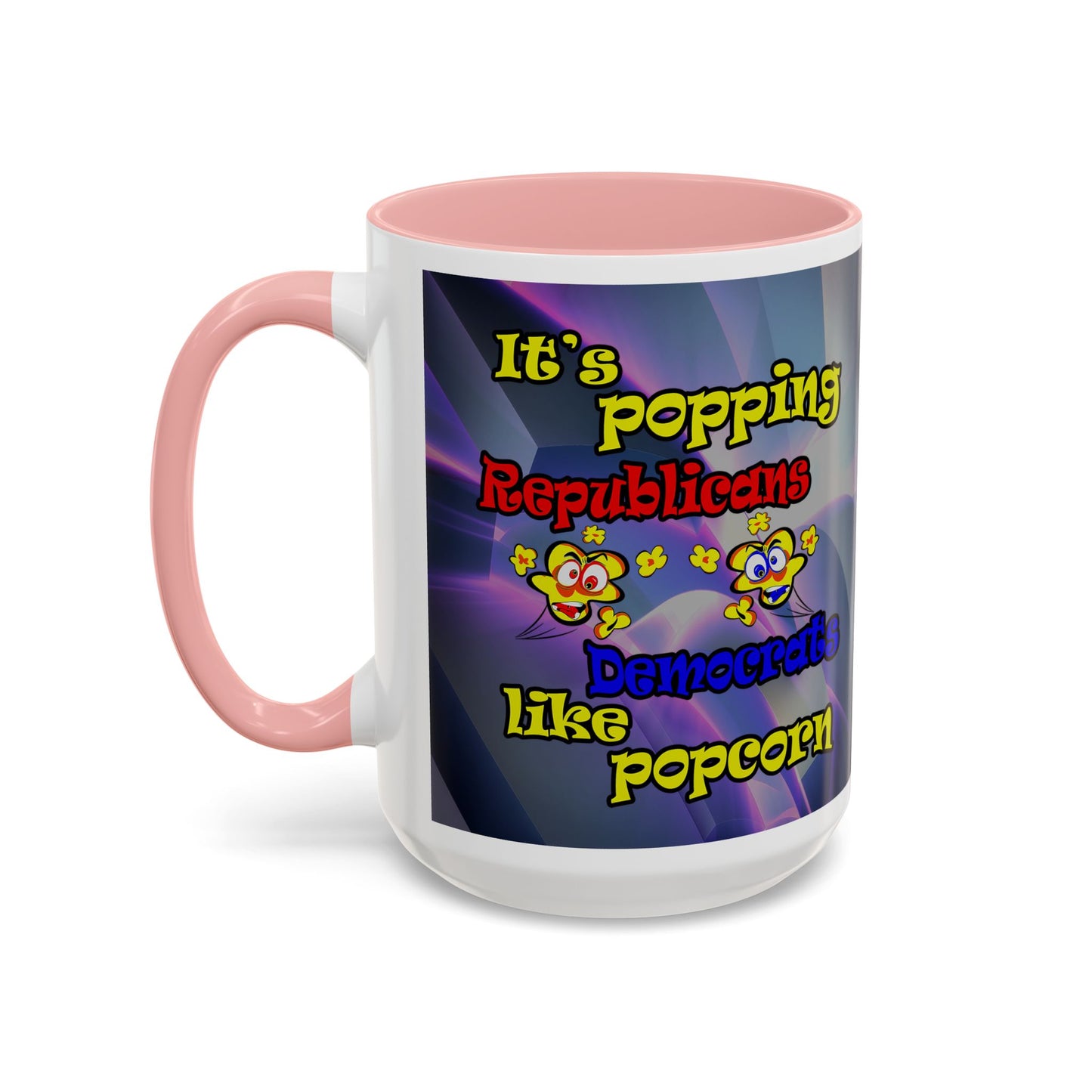 popping like popcorn - Accent Mug (grey-pink wave)