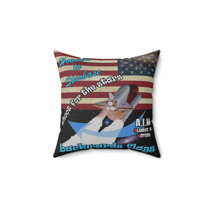 shoot for the stars - Spun Polyester Square Pillow