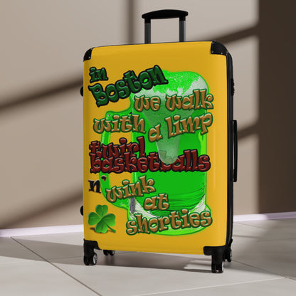 celtics logo - Suitcase (yellow)