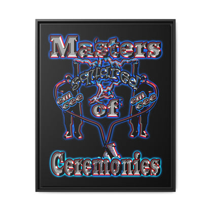 em cee squared - framed canvas art (black)