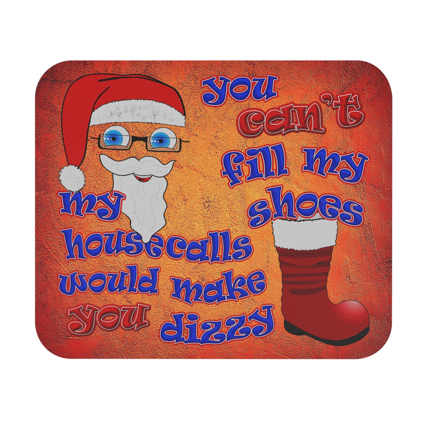 santa's shoes - Mouse Pad (Rectangle) (burnt orange)