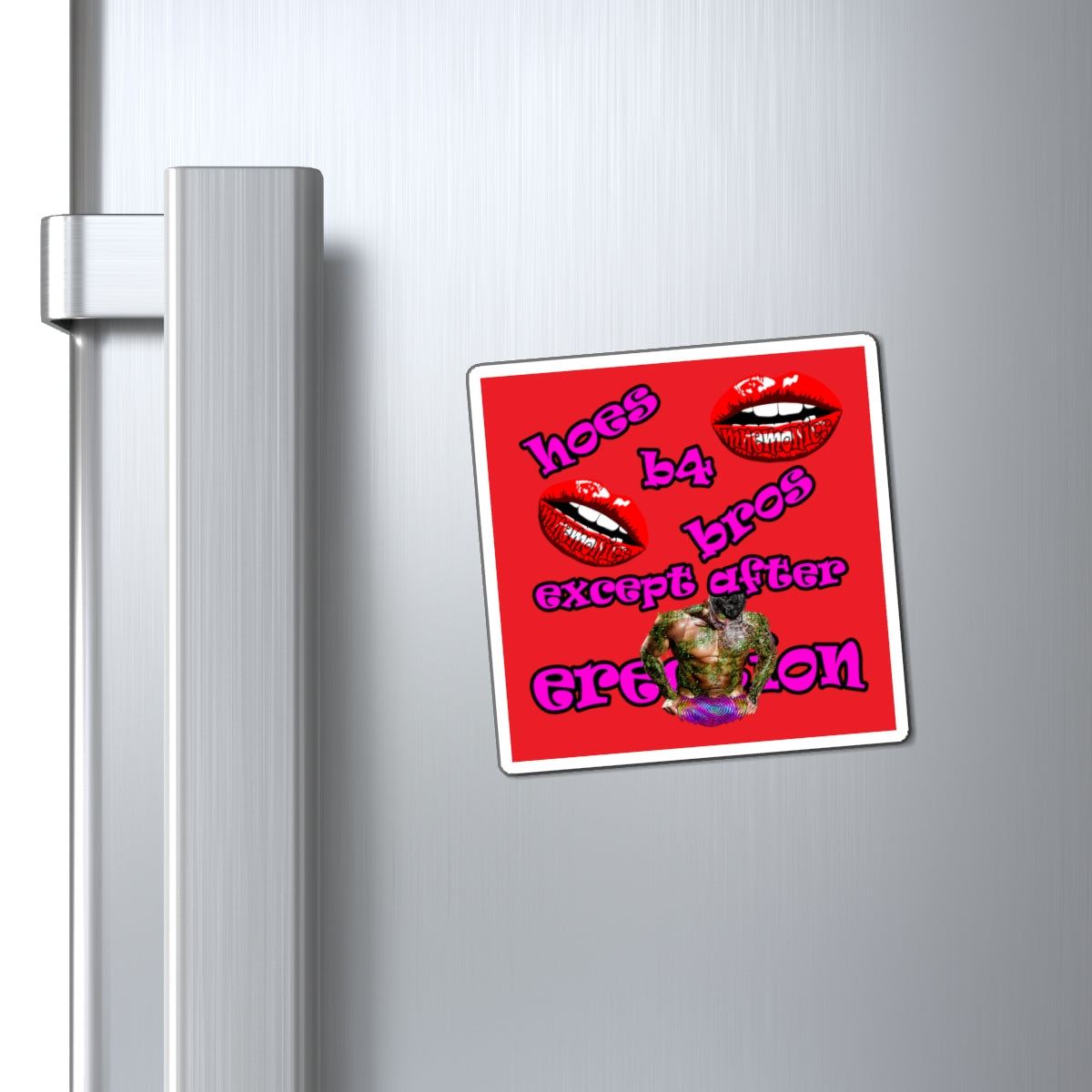 hoes b4 bros - Magnets - (red)
