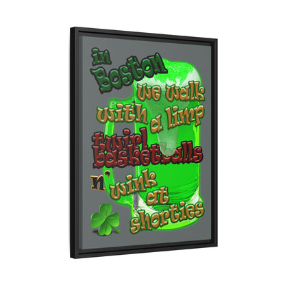 celtics logo - framed canvas art (dark grey)