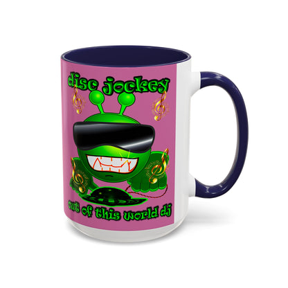 disc jockey - Accent Mug (light pink)