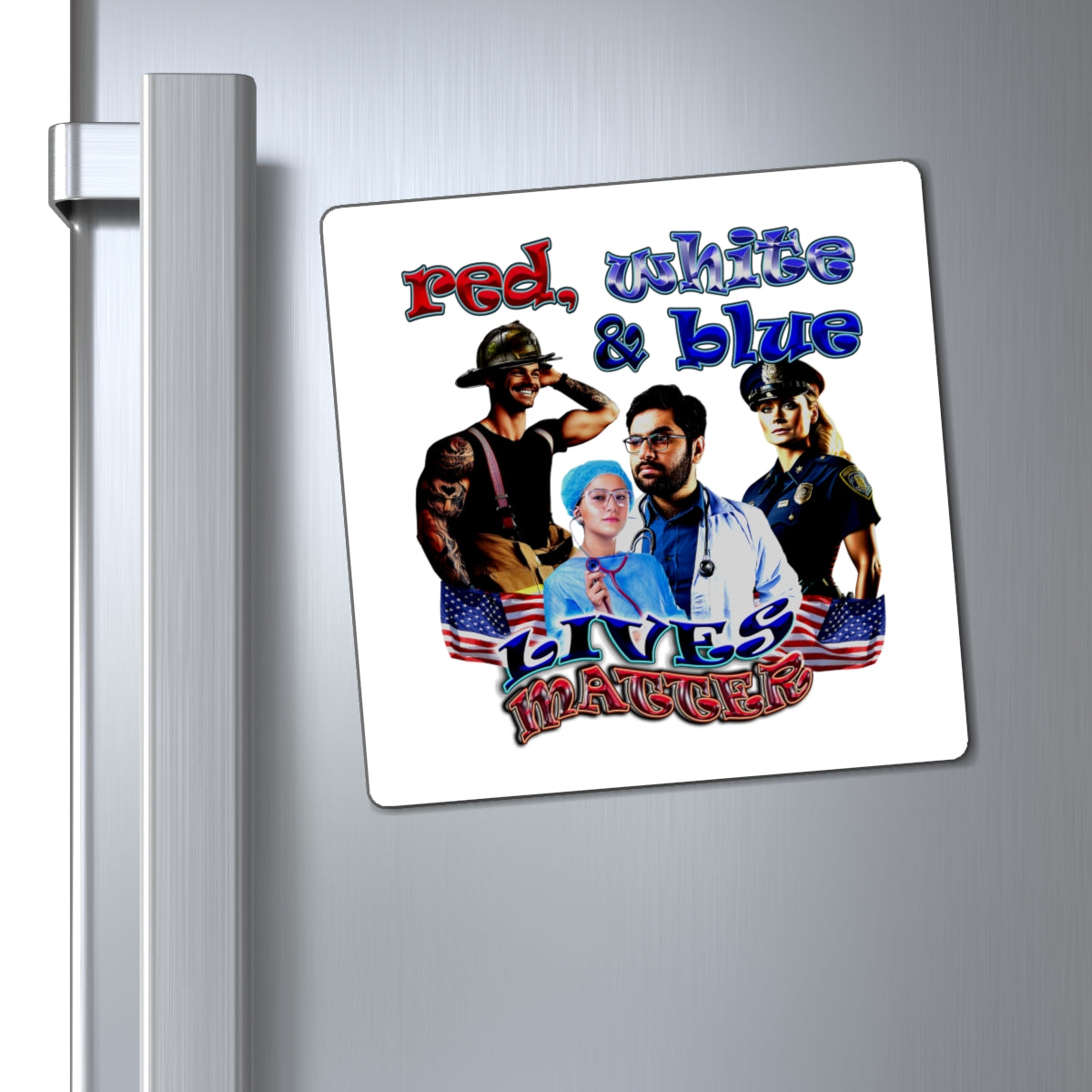 rw&b lives matter - Magnets - (white)