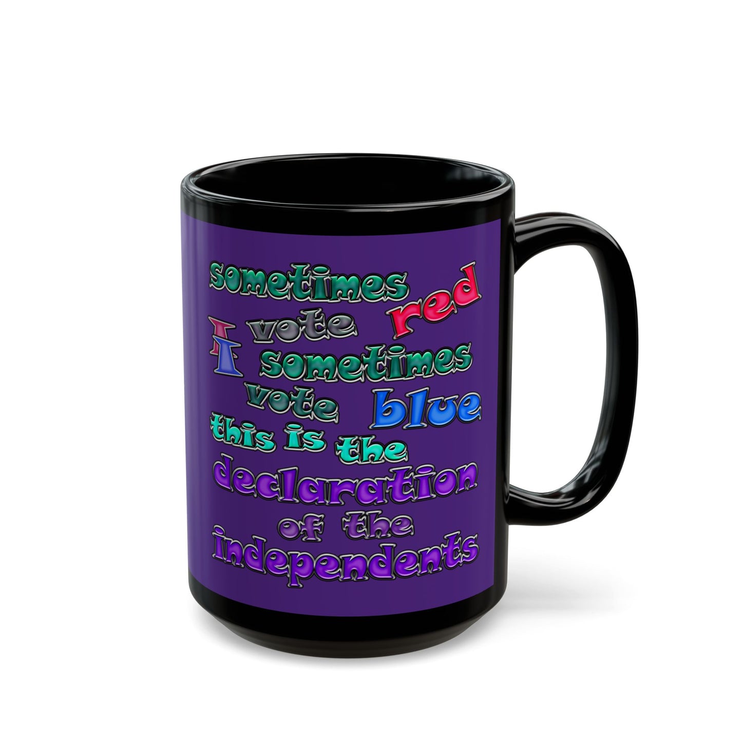 declaration of the independents - Black Mug (purple)