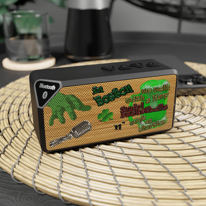 celtics logo - Jabba Bluetooth Speaker (butterscotch wood finish)