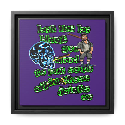 og - framed canvas art (purple)