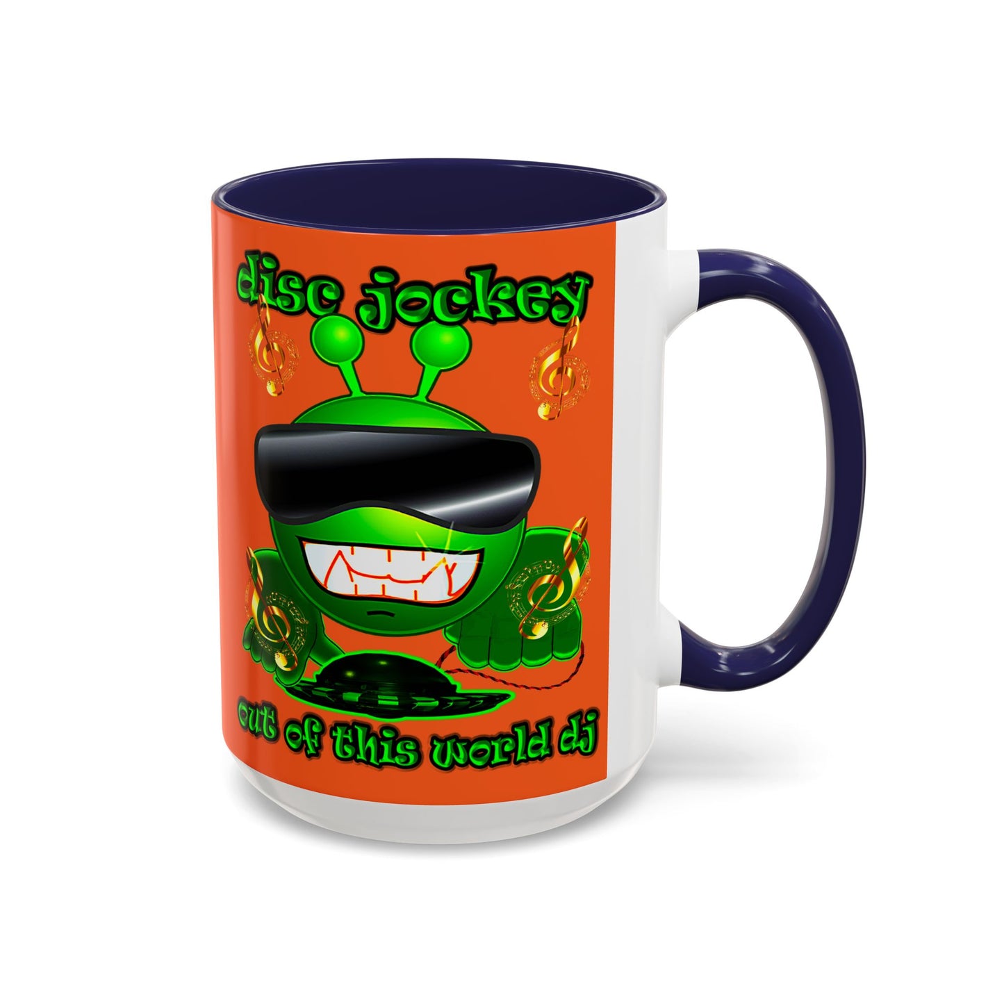disc jockey - Accent Mug (orange)