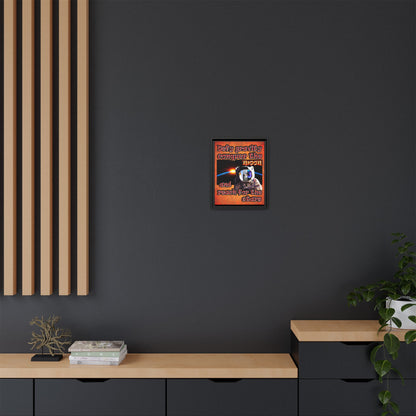 defy conquer reach - framed canvas art (burnt orange)