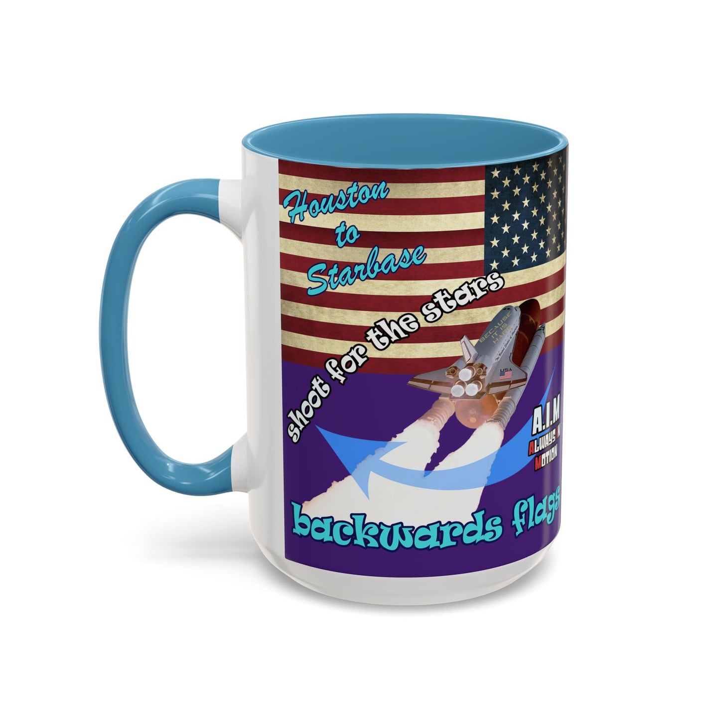shoot for the stars - Accent Mug (purple)