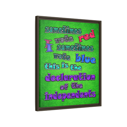 declaration of the independents - framed canvas art (green turf)