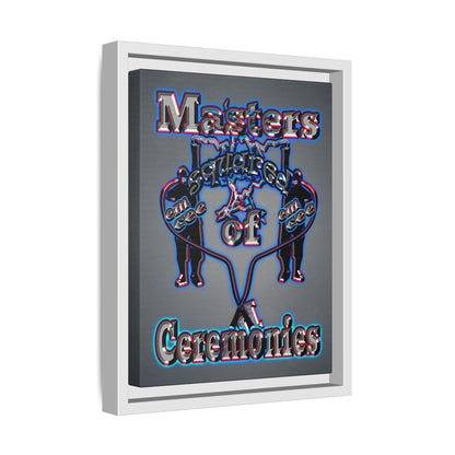 em cee squared - framed canvas art (grey-light grey)