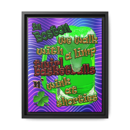 celtics logo - framed canvas art (purple wave)